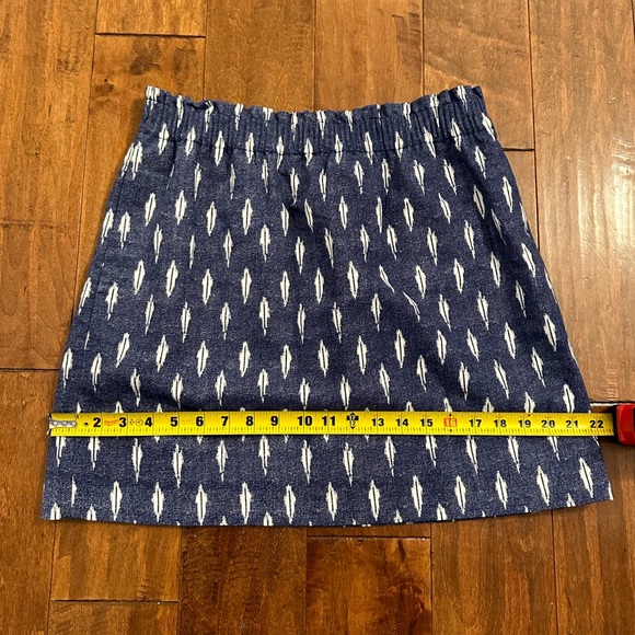 J. Crew Ikat Pull On Mid Length Lined Skirt Sz 8 - Picture 6 of 8